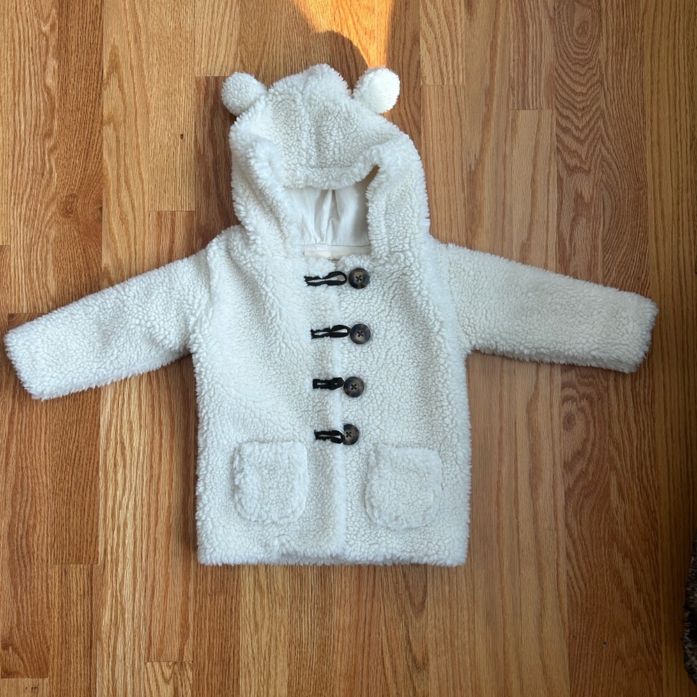 Hanna Andersson White Fleece Jacket